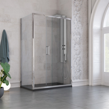 Carregar imagem no visualizador da galeria, Coluna de chuveiro de hidromassagem plana e brilhante