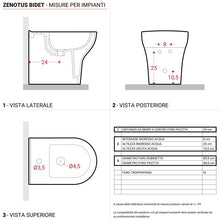 Carregar imagem no visualizador da galeria, Louças sanitárias embutidas na parede com acabamento branco brilhante e assento com fecho suave