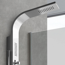 Carregar imagem no visualizador da galeria, Coluna de duche de hidromassagem Perla em aço escovado