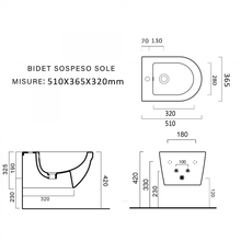 Carregar imagem no visualizador da galeria, Par de Louças Sanitárias de Cerâmica Sem Aro e Suspensas na Parede | Sole