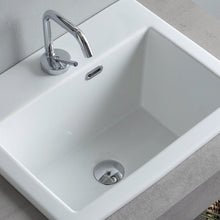 Carica l'immagine nel visualizzatore di Gallery, Mobile Lavatoio Sospeso Di Design Con Lavandino Senza Strizzatoio Cemento