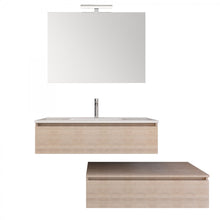 Carica l'immagine nel visualizzatore di Gallery, Mobile Bagno Sospeso 120 Rovere Trance Chiaro Con Lavabo DUO-754