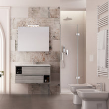 Carica l'immagine nel visualizzatore di Gallery, Mobile Bagno Sospeso 90cm Grigio Eucalipto, Lavabo Ceramico MOOD-755