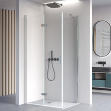 Carica l'immagine nel visualizzatore di Gallery, Porta Doccia 2 Lati Porta Pieghevole E Lato Fisso H195cm 6mm REA