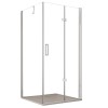 Carica l'immagine nel visualizzatore di Gallery, Porta Doccia 2 Lati Porta Pieghevole E Lato Fisso H195cm 6mm REA