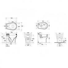 Carregar imagem no visualizador da galeria, Louças sanitárias de chão, encostadas à parede, cor branca, série Funf
