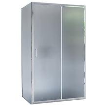 Carregar imagem no visualizador da galeria, Box de banho de dois lados com porta de correr em vidro fosco de 6 mm H195 AGATA
