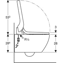 Carregar imagem no visualizador da galeria, Elemento completo para sanita suspensa Geberit AquaClean Tuma Comfort Secções:
