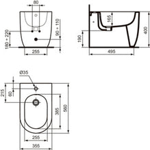 Carica l'immagine nel visualizzatore di Gallery, Ideal Standard BIDETS | BLEND CURVE |  Bidet a terra filo parete

