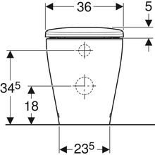 Carica l&#39;immagine nel visualizzatore di Gallery, Coppia sanitari   Set vaso a pavimento a Geberit Selnova, vaso a cacciata, a filo parete,
