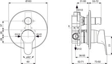 Carregar imagem no visualizador da galeria, Ideal Standard CHUVEIRO | CERABASE | Misturador unidirecional para banheira/chuveiro + corpo embutido
