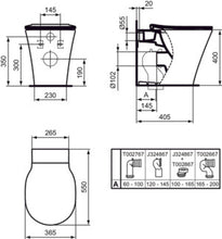 Carica l&#39;immagine nel visualizzatore di Gallery, Ideal Standard  Coppia sanitari  |ASI | CONNECT AIR | E004301/E233401 Vaso a terra universale filo parete AquaBlade®
