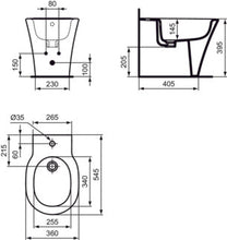 Carica l&#39;immagine nel visualizzatore di Gallery, Ideal Standard  Coppia sanitari  |ASI | CONNECT AIR | E004301/E233401 Vaso a terra universale filo parete AquaBlade®
