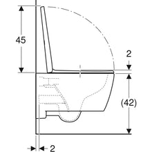 Carregar imagem no visualizador da galeria, Conjunto de sanita e bidé suspensos Geberit iCon, fixação oculta, Rimfree, com assento sanitário
