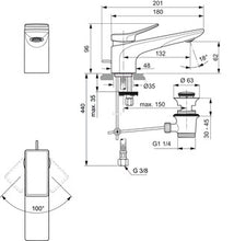 Carregar imagem no visualizador da galeria, Torneiras Ideal Standard | CONCA | Misturadora monocomando para lavatório
