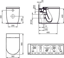 Carica l&#39;immagine nel visualizzatore di Gallery, Ideal Standard Coppia sanitari VASI | BLEND CURVE | T375101 Vaso a terra universale filo parete AquaBlade®
