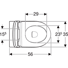 Carregar imagem no visualizador da galeria, Conjunto de sanita de chão Geberit iCon, encostada à parede, fixação oculta, sem rebordo, com assento sanitário
