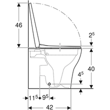 Carregar imagem no visualizador da galeria, Conjunto de sanita de chão Geberit Selnova, sanita de descarga, encostada à parede, saída horizontal ou vertical, fixação oculta, Rimfree, com assento sanitário
