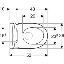 Carregar imagem no visualizador da galeria, Conjunto de sanita e bidé suspensos Geberit iCon, fixação oculta, Rimfree, com assento sanitário
