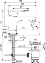 Carregar imagem no visualizador da galeria, Torneiras Ideal Standard | ALPHA | Misturadora monocomando para lavatório
