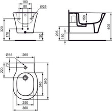 Carregar imagem no visualizador da galeria, Sanita suspensa Ideal Standard | CONNECT AIR | E008201 AquaBlade® com fixações ocultas
