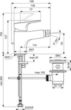 Carica l&#39;immagine nel visualizzatore di Gallery, Ideal Standard BIDETS | CERABASE |  Miscelatore bidet con asta di comando
