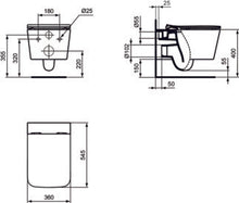 Carregar imagem no visualizador da galeria, Conjunto de vaso sanitário e bidê suspensos de parede com furo único padrão Ideal 
