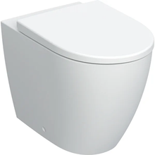 Carregar imagem no visualizador da galeria, Conjunto de sanita de chão Geberit iCon, encostada à parede, fixação oculta, sem rebordo, com assento sanitário
