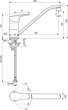 Carregar imagem no visualizador da galeria, IDEAL STANDARD. COZINHA | CERABASE | Misturador de cozinha de bancada com bica baixa
