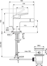 Carica l&#39;immagine nel visualizzatore di Gallery, Ideal Standard BIDETS | EXTRA |  Miscelatore bidet con asta di comando
