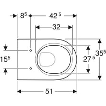 Carregar imagem no visualizador da galeria, Sanita e bidé suspensos Geberit iCon Square, fixação oculta, Rimfree
