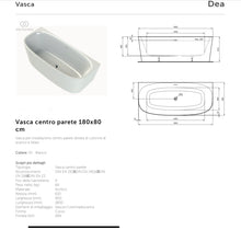 Carregar imagem no visualizador da galeria, BANHEIRAS | DEA | Banheira autônoma 180x80 cm
