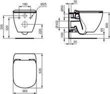 Carregar imagem no visualizador da galeria, WC | TESI | Sanita suspensa AquaBlade® com fixações ocultas
