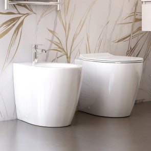Wc A Terra Con Sedile Scarico Traslato Senza Brida SOLE