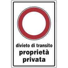 Carregar imagem no visualizador da galeria, Placa de PROIBIDO TRÂNSITO - propriedade privada 20x30 cm
