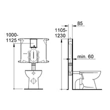 Carica l'immagine nel visualizzatore di Gallery, Grohe Cassetta di scarico wc con canotto per sanitari sospesi o filomuro
