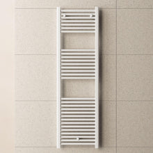 Carregar imagem no visualizador da galeria, Toalheiro aquecido branco 1500x450 com distância central de 400 mm

