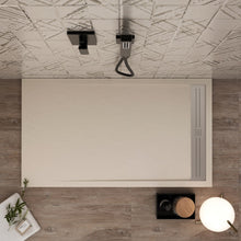 Carica l'immagine nel visualizzatore di Gallery, Piatto Doccia In Marmoresina Crema Effetto Pietra Cemento RELAX
