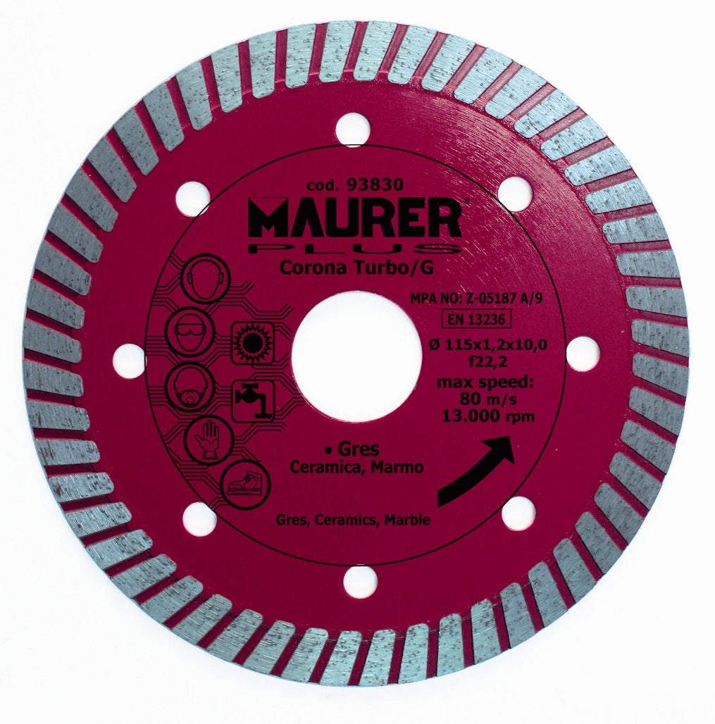 DISCO DE GRÊS DIAMANTE MAURER 115 MM