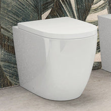 Carica l&#39;immagine nel visualizzatore di Gallery, Sanitari Filo Muro Stondati Bidet E WC Senza Brida Con Copri Tazza Rallentato NEST
