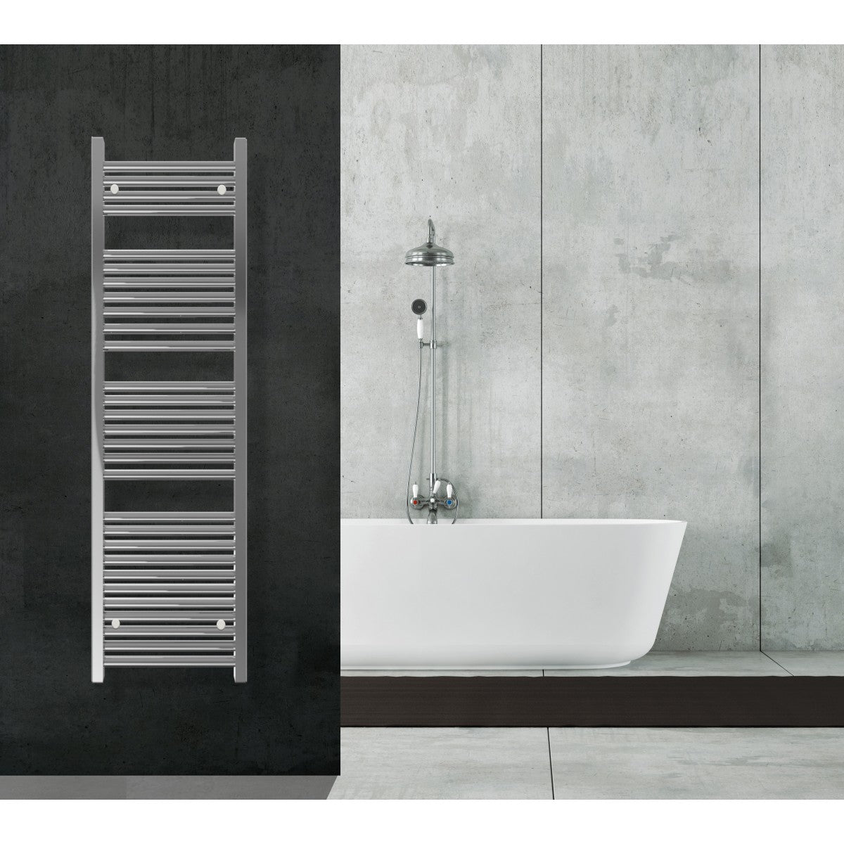 Aquecedor de Toalhas para Radiador 150x45 Cromado Distância Central 40 cm 