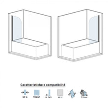 Carregar imagem no visualizador da galeria, Banheira de vidro transparente acima de 80 cm H145
