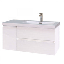 Carica l&#39;immagine nel visualizzatore di Gallery, Mobile Bagno Sospeso Bianco 100 Specchio Mensole Lampada MOOD-100
