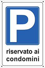 Carregar imagem no visualizador da galeria, Placa de ESTACIONAMENTO RESERVADO PARA CONDOMÍNIOS em alumínio 50x40
