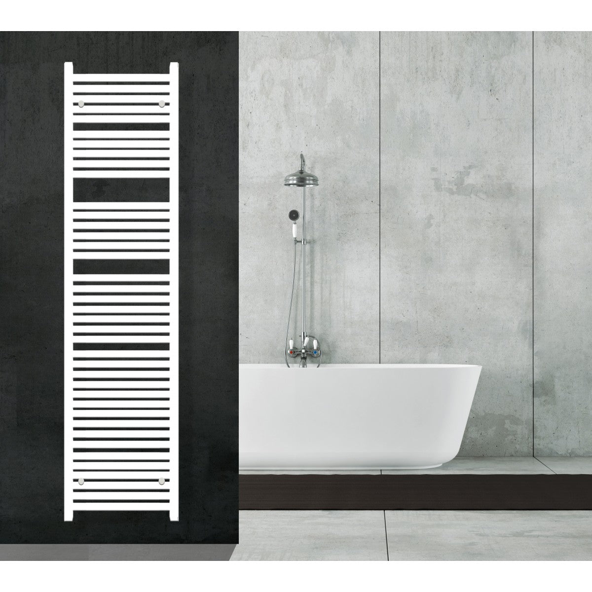 Aquecedor de Toalhas Radiador 180x50 Branco Distância Central 45 cm 