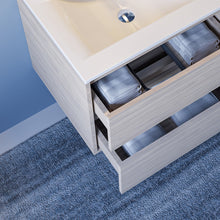 Carica l&#39;immagine nel visualizzatore di Gallery, Mobile Bagno Sospeso Bianco 60 Cm Con Specchio ALBA-60

