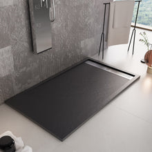 Carregar imagem no visualizador da galeria, Base de chuveiro em resina de mármore preto com efeito pedra e cimento RELAX 

