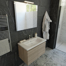 Carica l'immagine nel visualizzatore di Gallery, Mobile Bagno Sospeso 80cm Olmo Terra Con Sportelli DUO-219-OT
