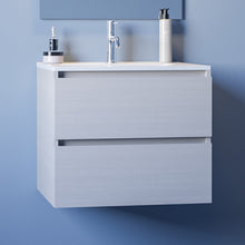 Carica l&#39;immagine nel visualizzatore di Gallery, Mobile Bagno Sospeso Bianco 60cm Con Specchio ALBA-60
