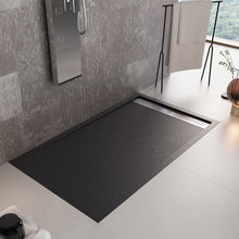 Carregar imagem no visualizador da galeria, Base de chuveiro em resina de mármore preto com efeito pedra e cimento RELAX 
